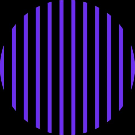 Purple Parallel Lined Circle