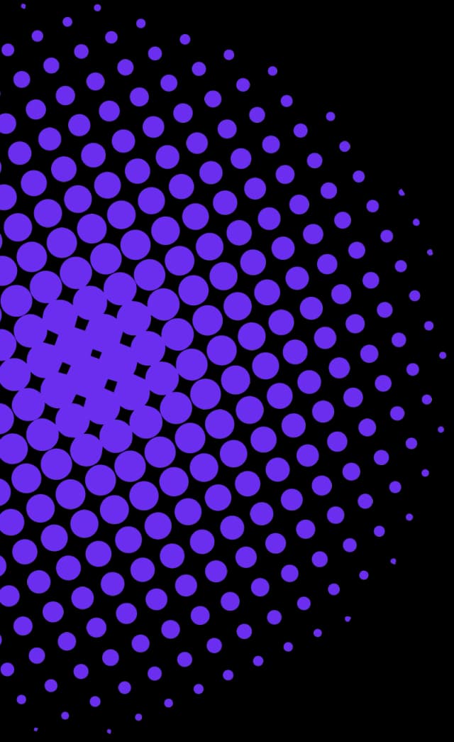 Purple Half Dotted Circle