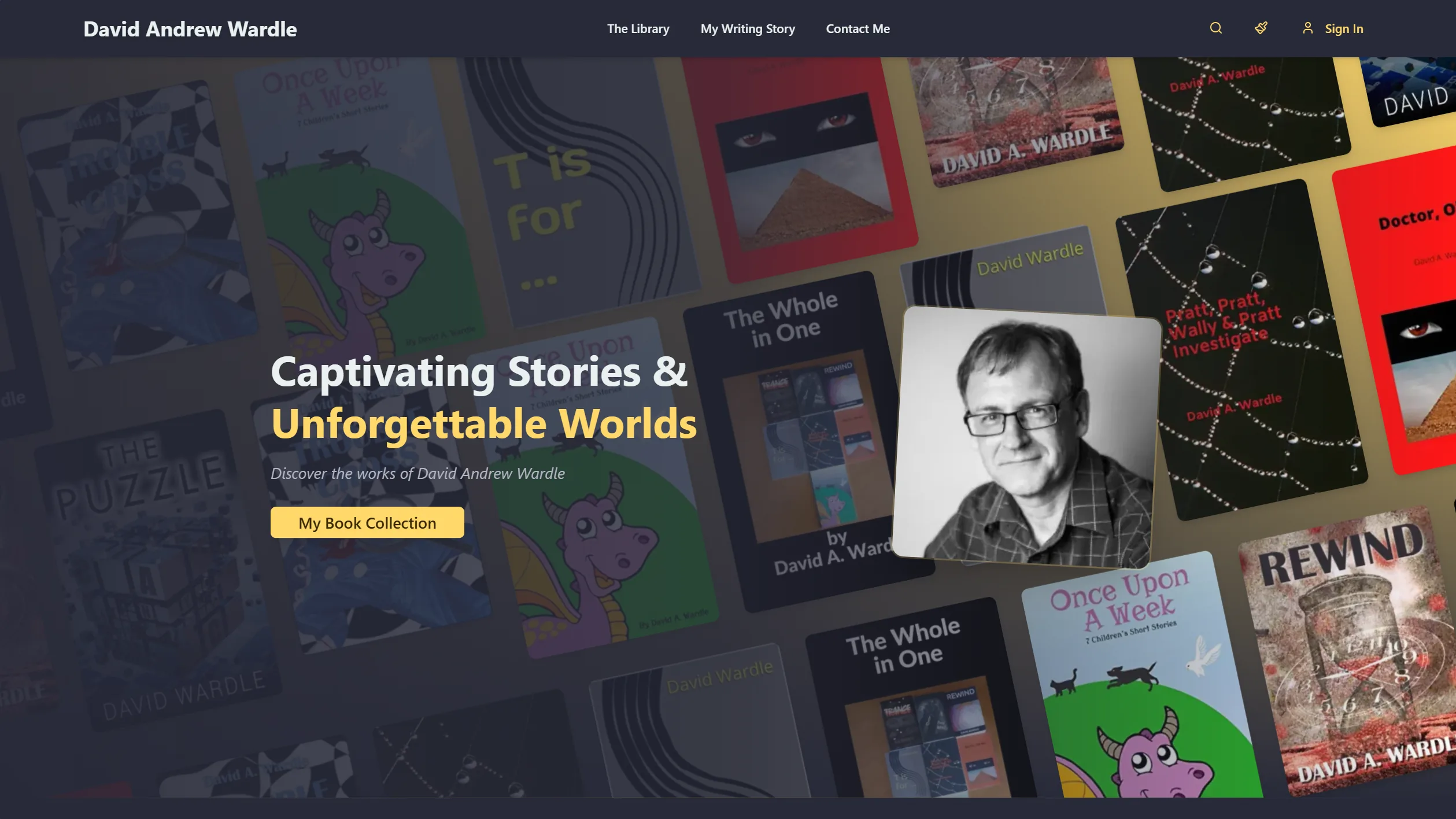 David Andrew Wardle homepage screenshot