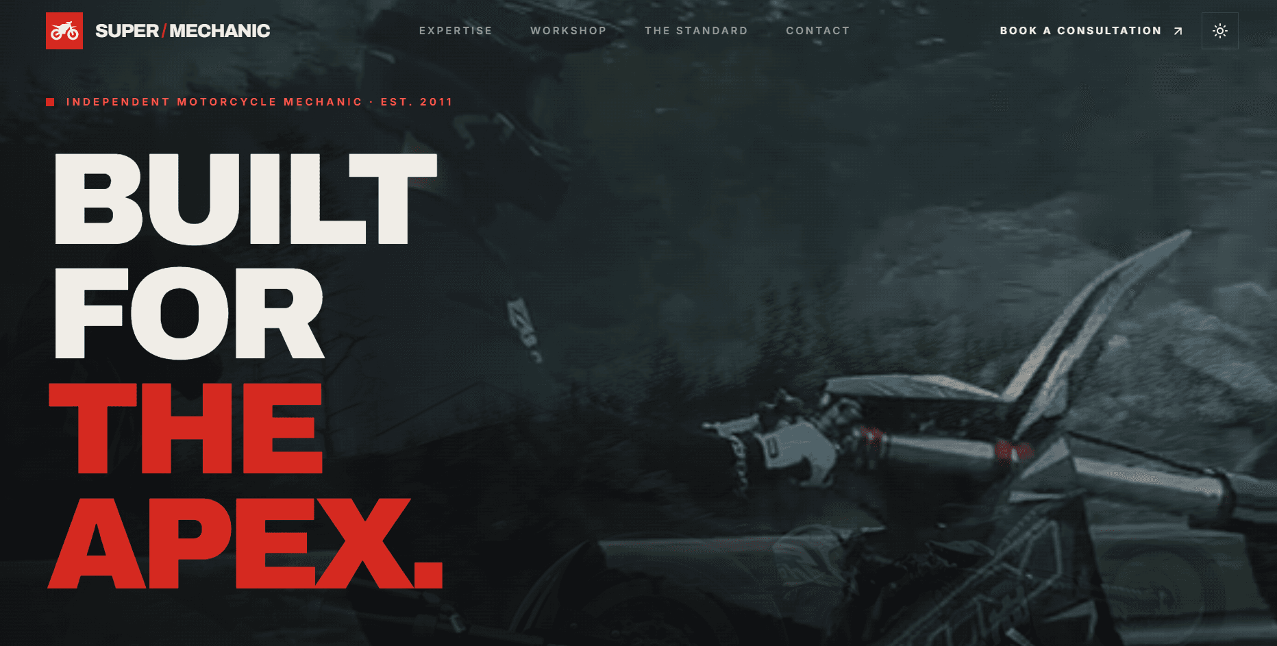 Super Mechanic homepage screenshot