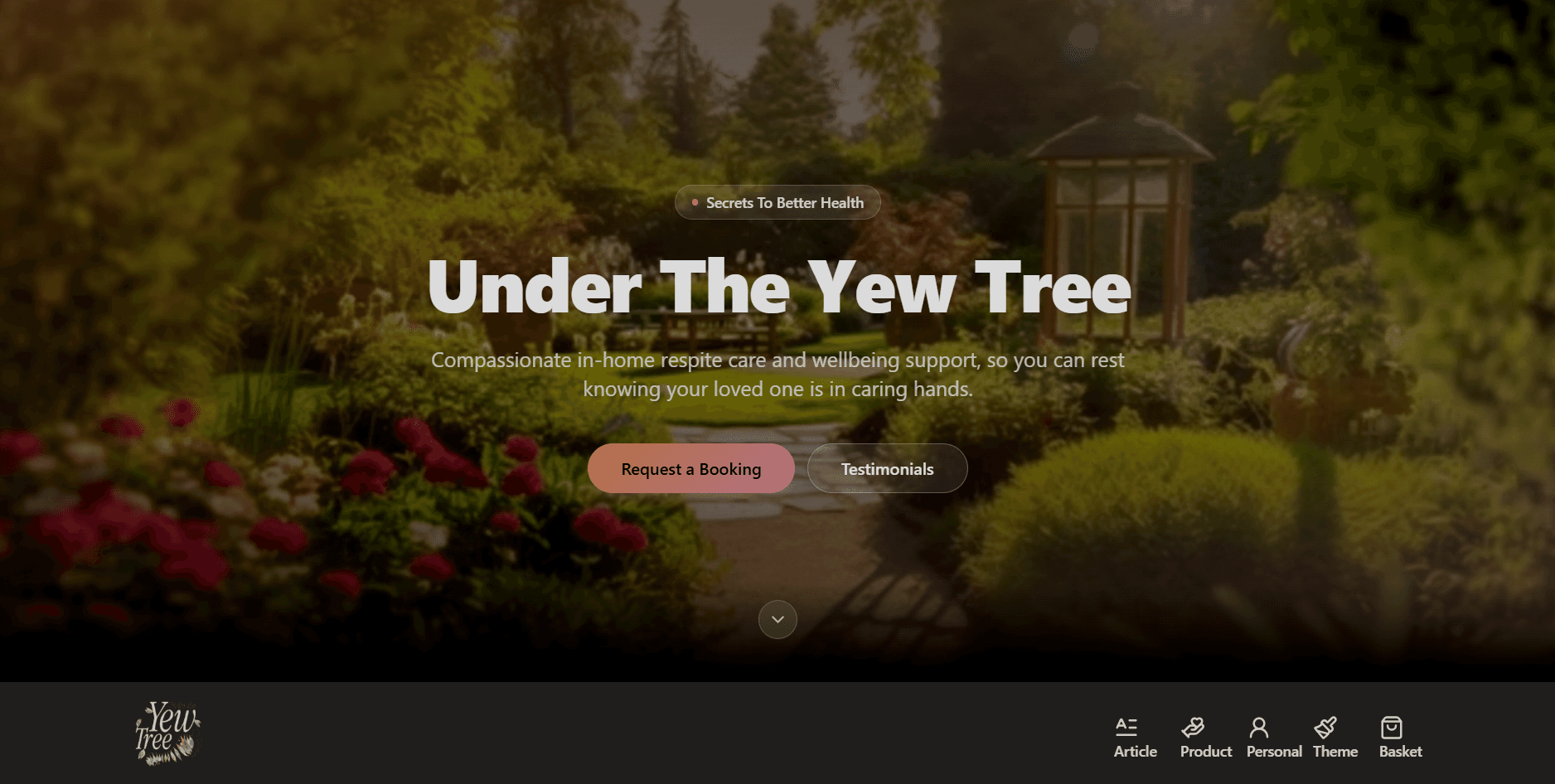 Under the Yew Tree homepage screenshot