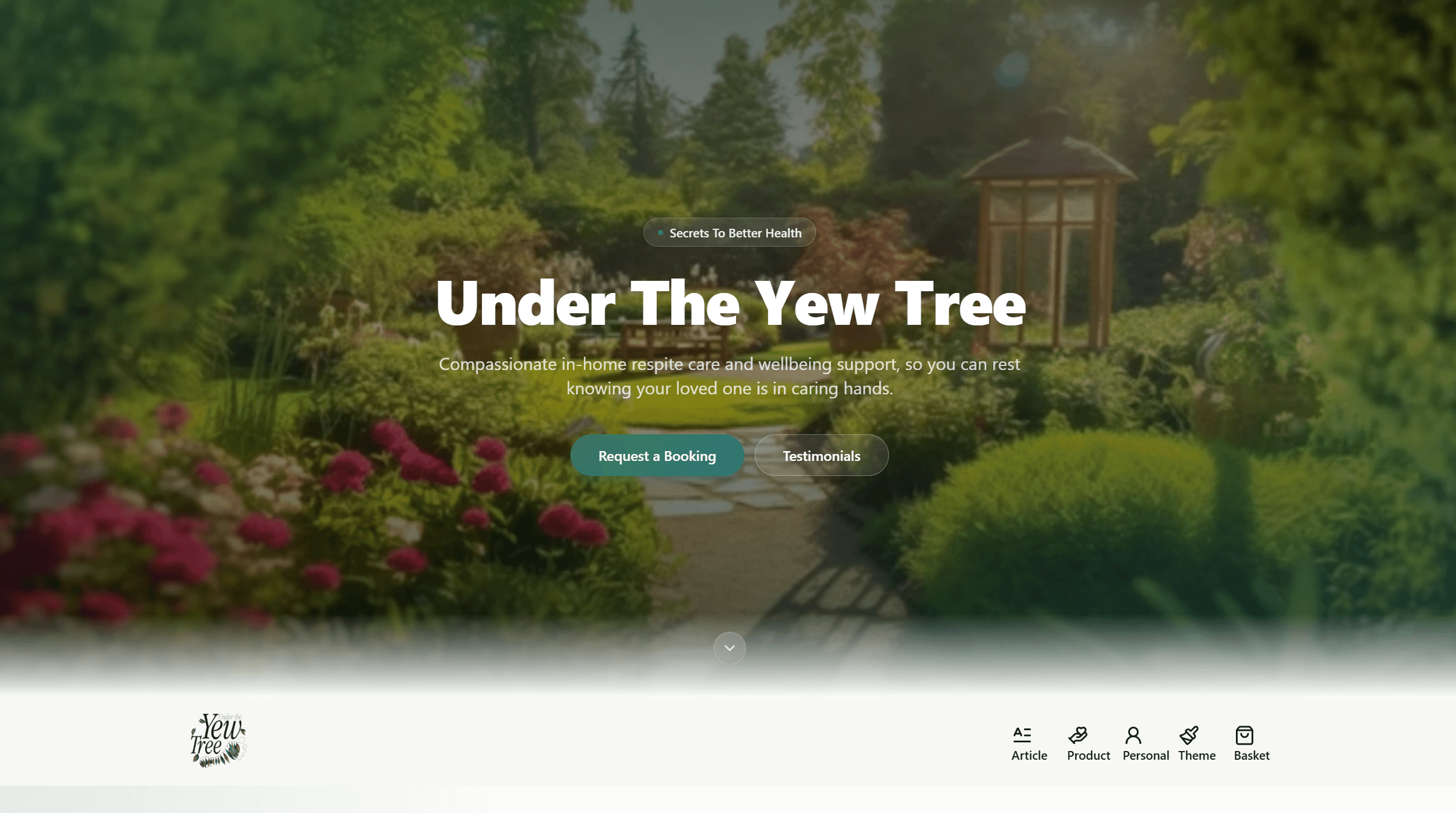 Under the Yew Tree homepage screenshot